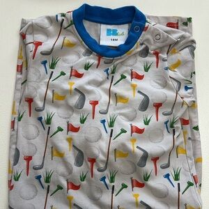 18m Kids Golf Print Pajama One Piece